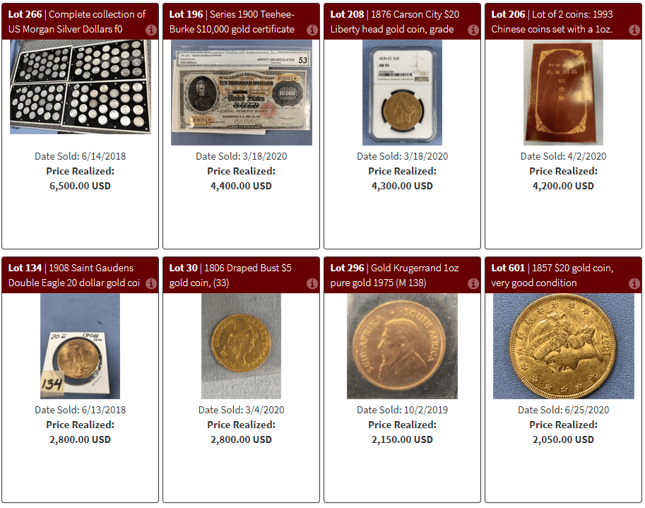 Past Coins Auctions